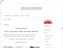 Tablet Screenshot of brushedinteriors.com